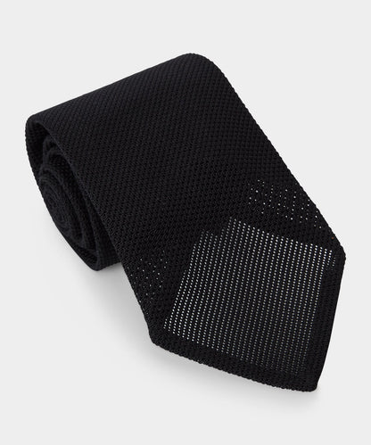 Todd Snyder Italian Grenadine Silk Tie - Black