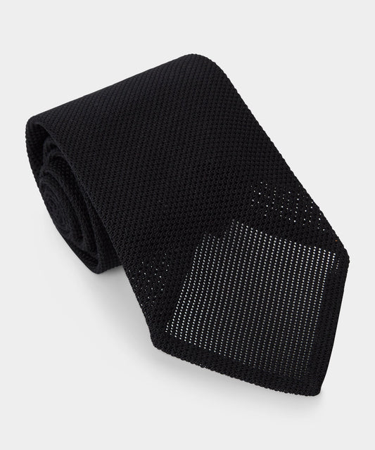 Todd Snyder Italian Grenadine Silk Tie - Black