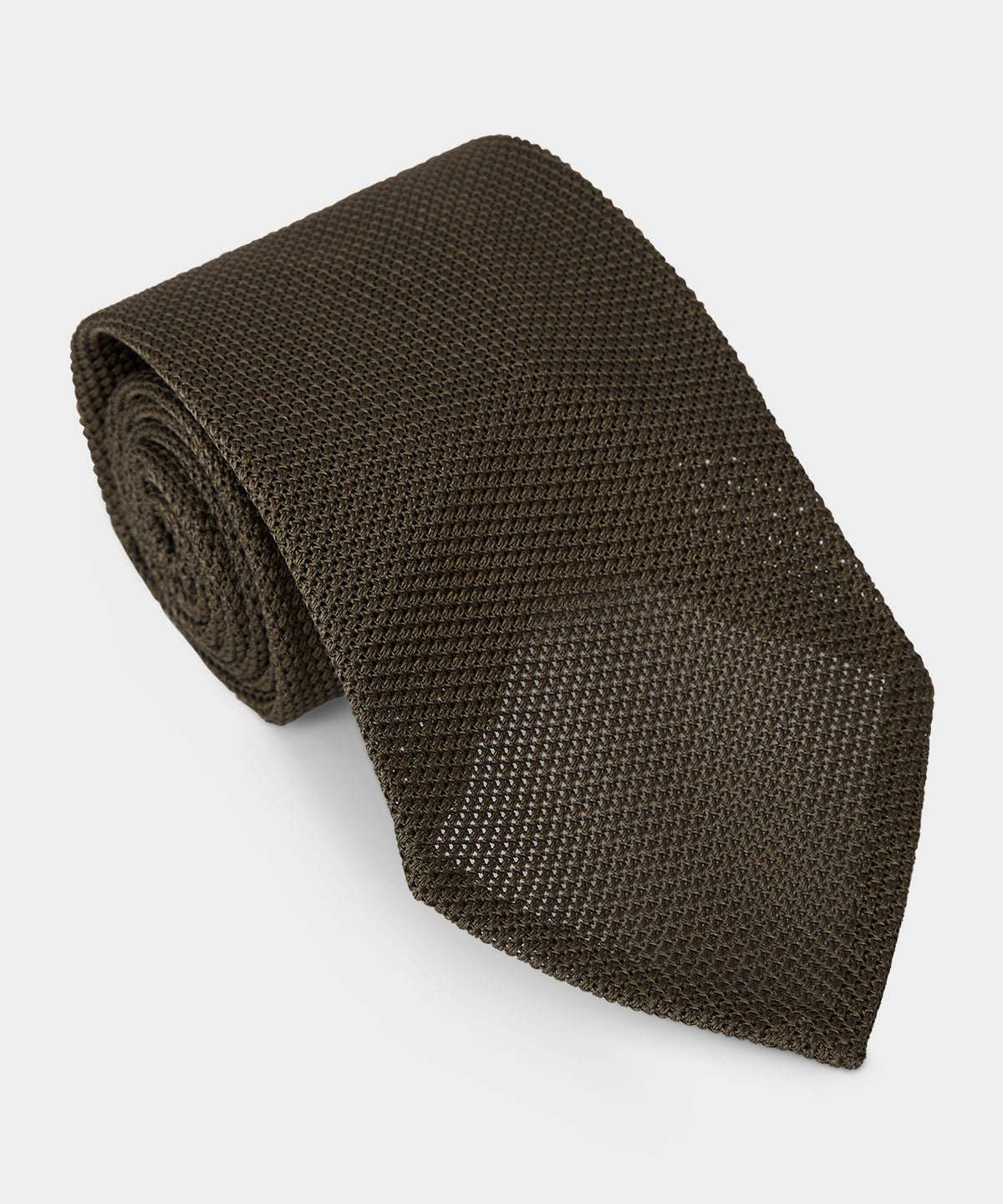 Todd Snyder Italian Grenadine Silk Tie - Olive