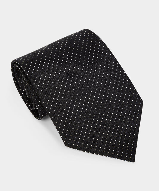 Todd Snyder Italian Silk Micro Dot Tie - Black