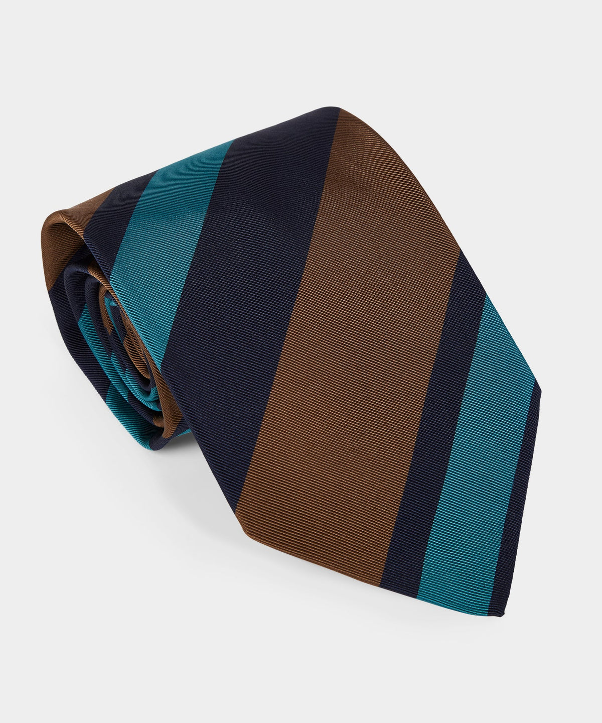 Todd Snyder Italian Silk Repp Stripe Tie - Teal