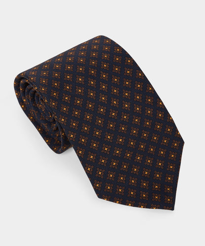 Todd Snyder Italian Medallion Silk Tie - Navy