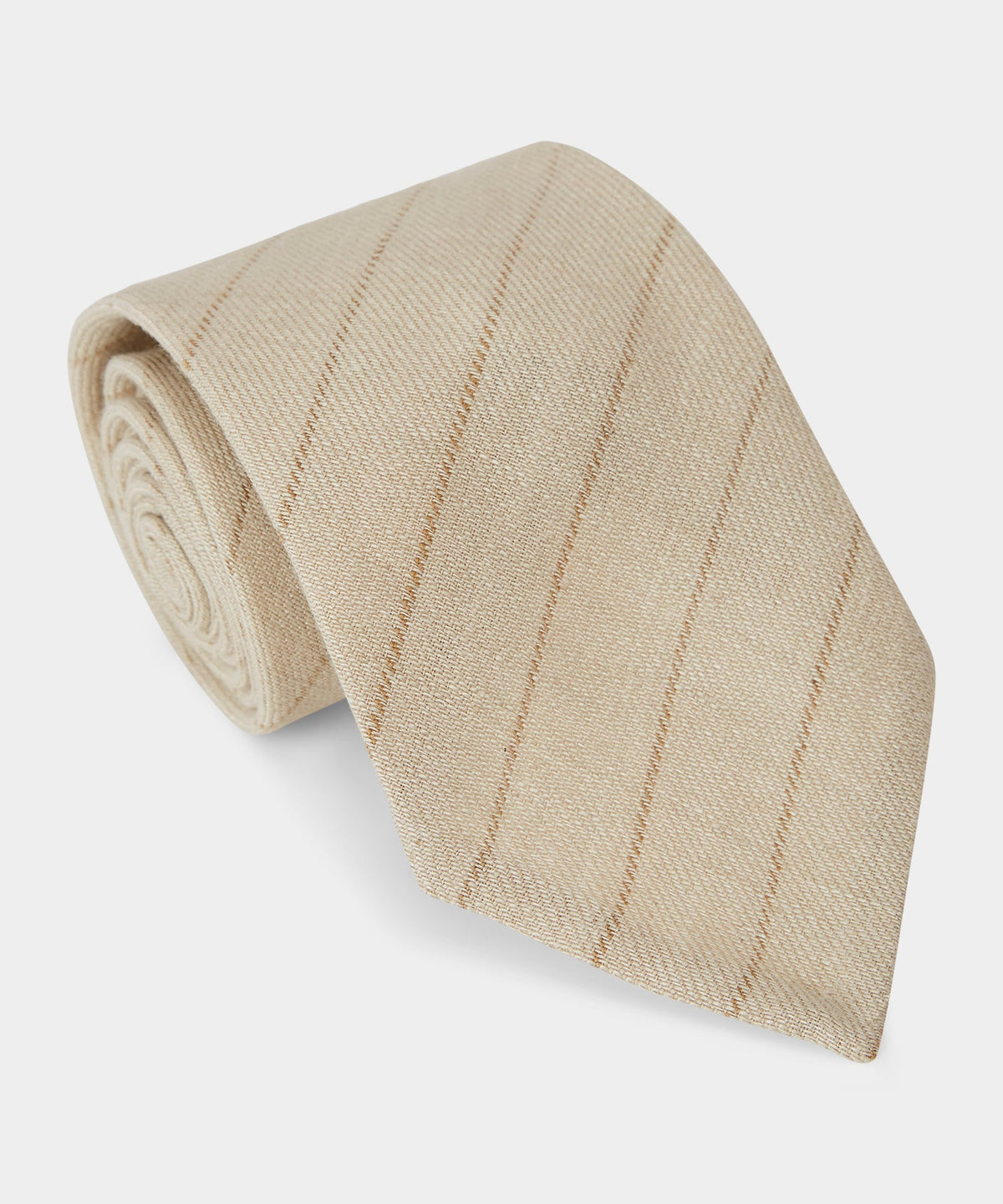 Todd Snyder Italian Linen-Silk Tie - Tan