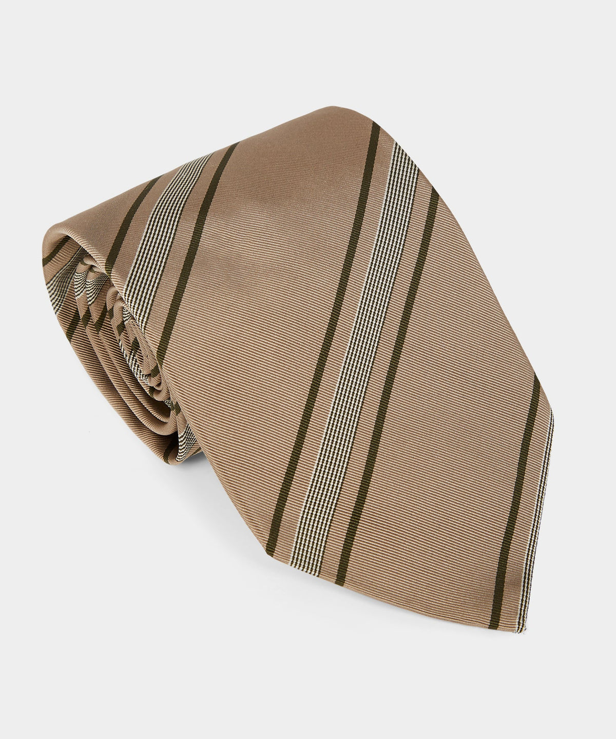 Todd Snyder Italian Silk-Cotton Stripe Tie - Cream