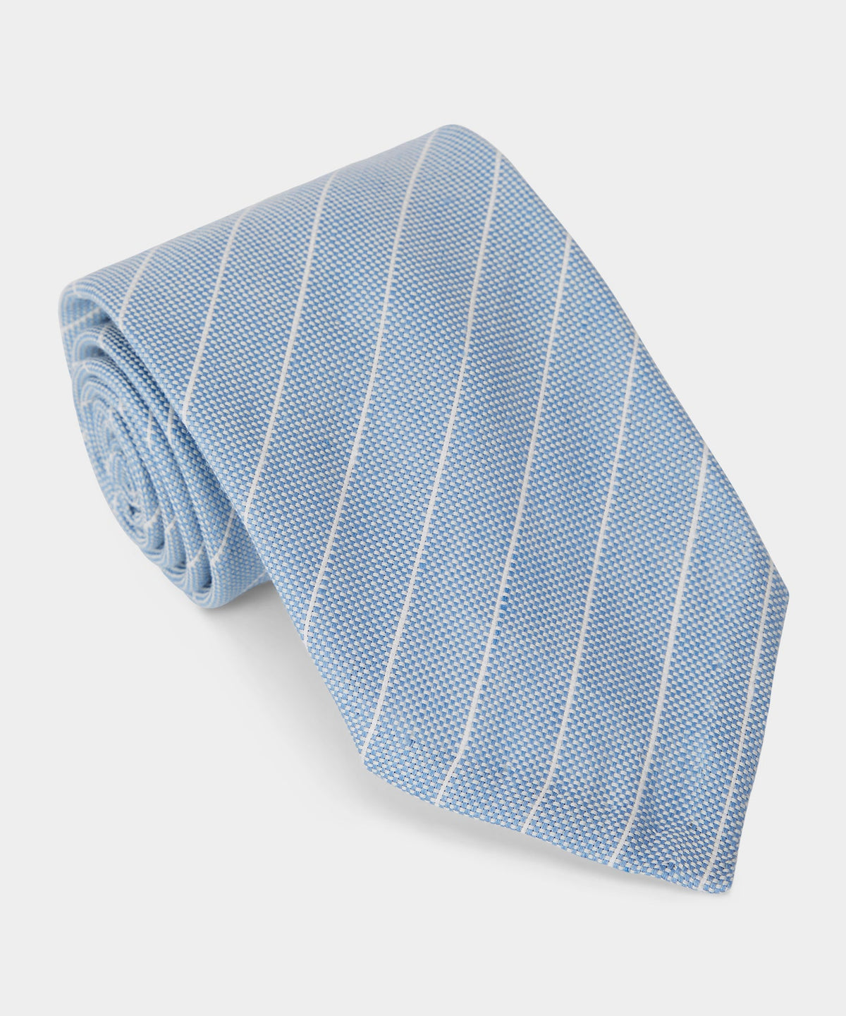 Todd Snyder Italian Linen-Cotton Tie - Light Blue