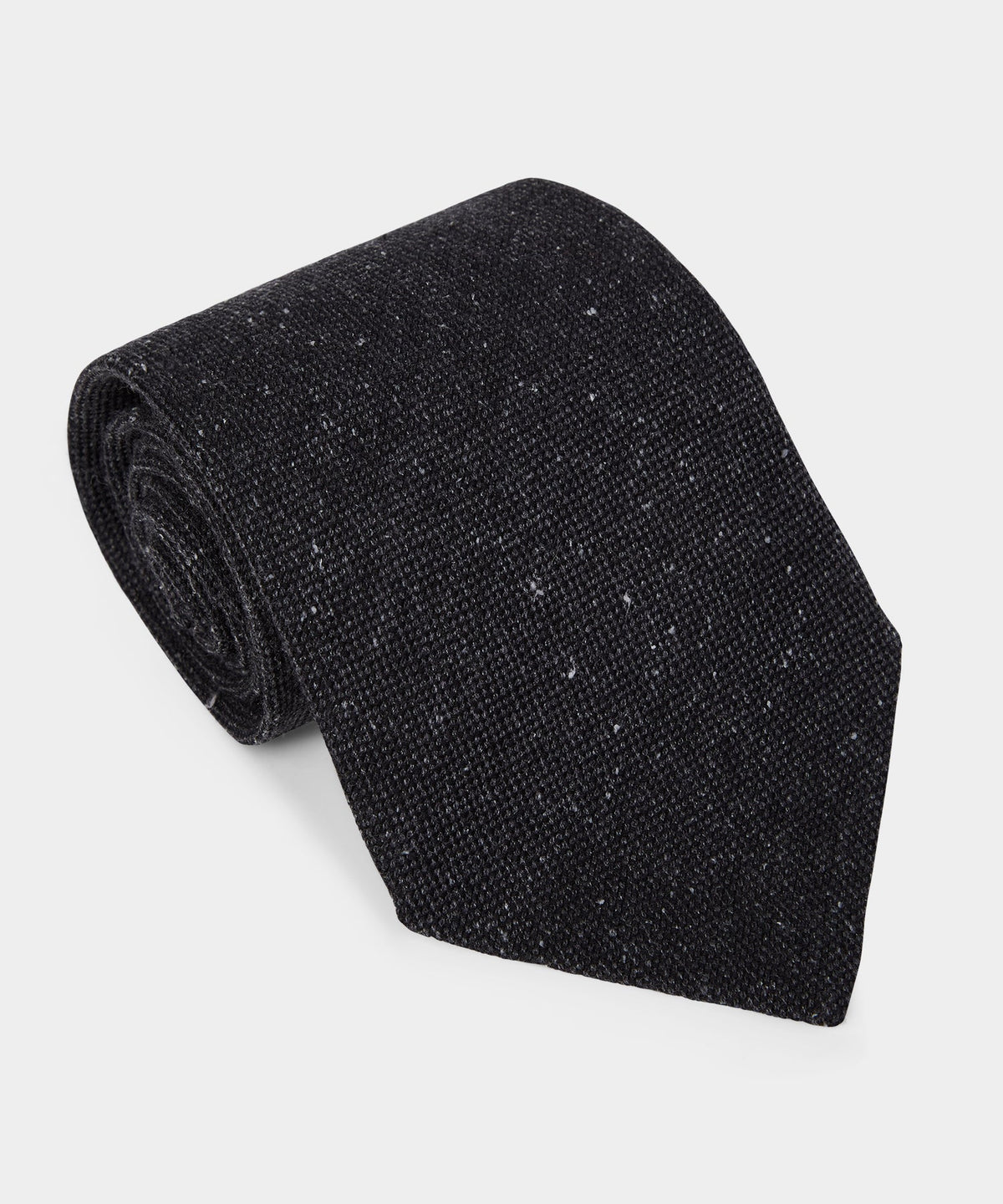 Todd Snyder Italian Donegal Wool-Silk Tie - Charcoal