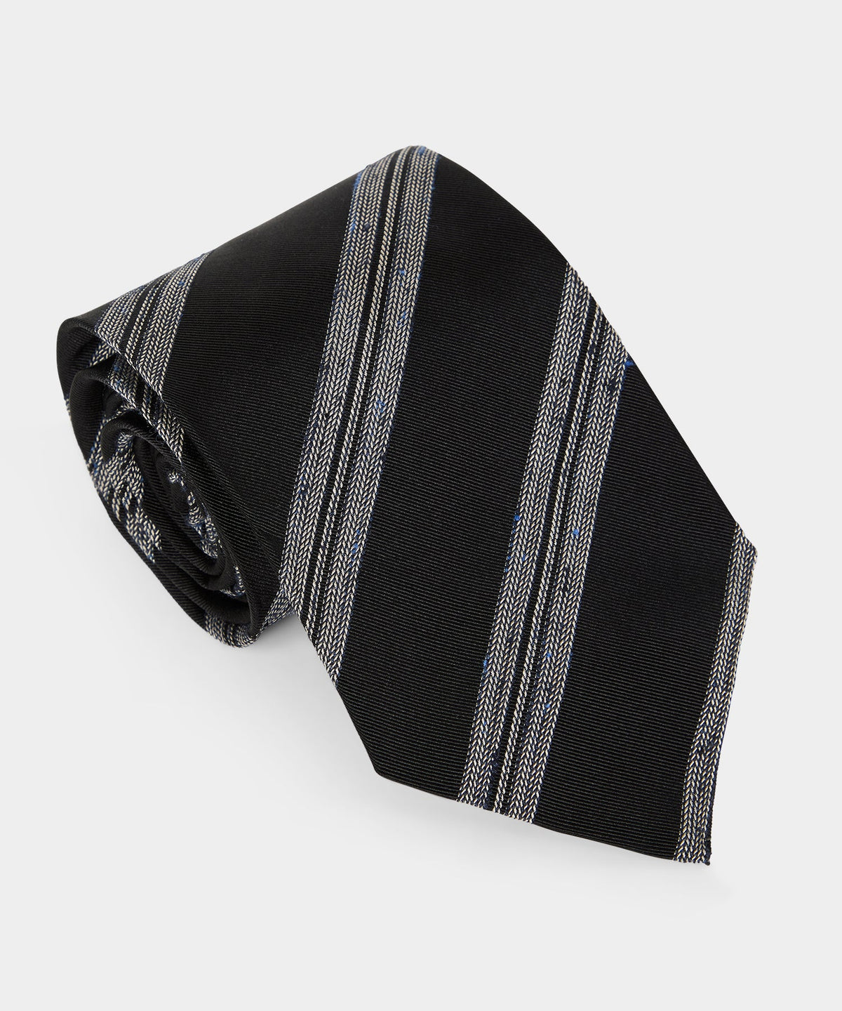Todd Snyder Italian Silk Donegal Stripe Tie - Black