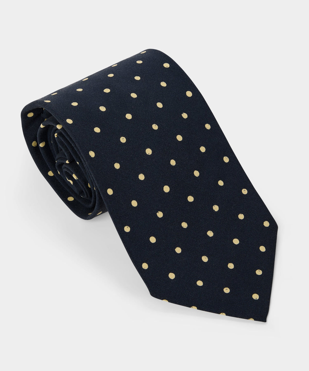 Todd Snyder Italian Silk Big Dot Tie - Navy