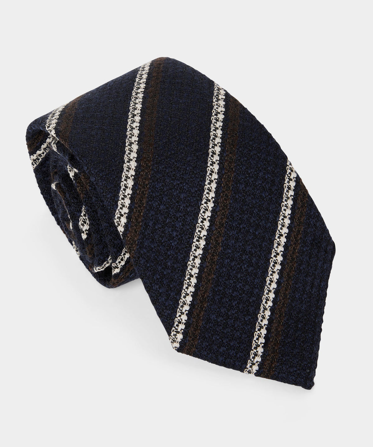 Todd Snyder Italian Wool Regimental Stripe Tie - Navy