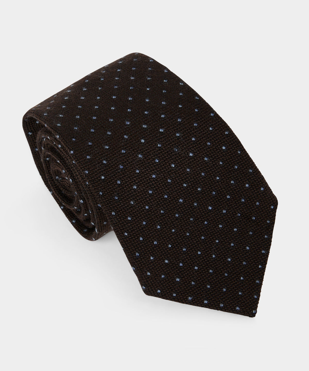 Todd Snyder Italian Wool Pindot Tie - Dark Brown