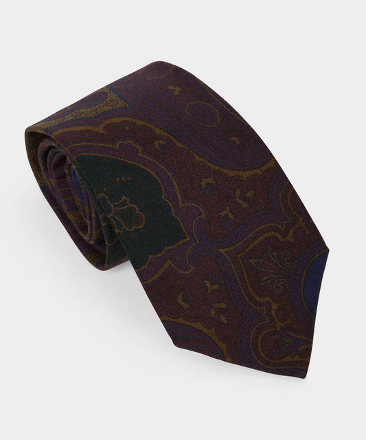 Todd Snyder Italian Silk Paisley Tie - Purple