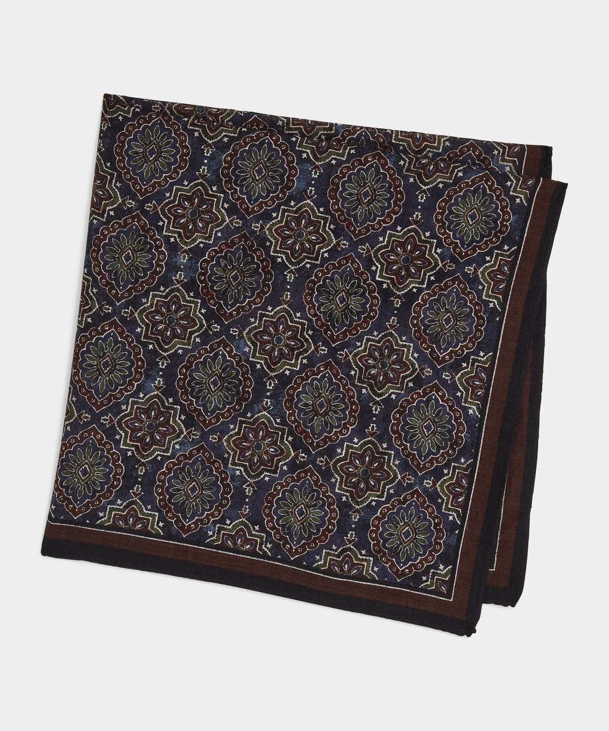 Todd Snyder Wool Medallion Neckerchief - Navy