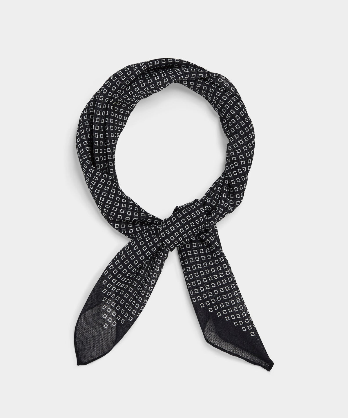 Todd Snyder Italian Diamond Neckerchief - Black