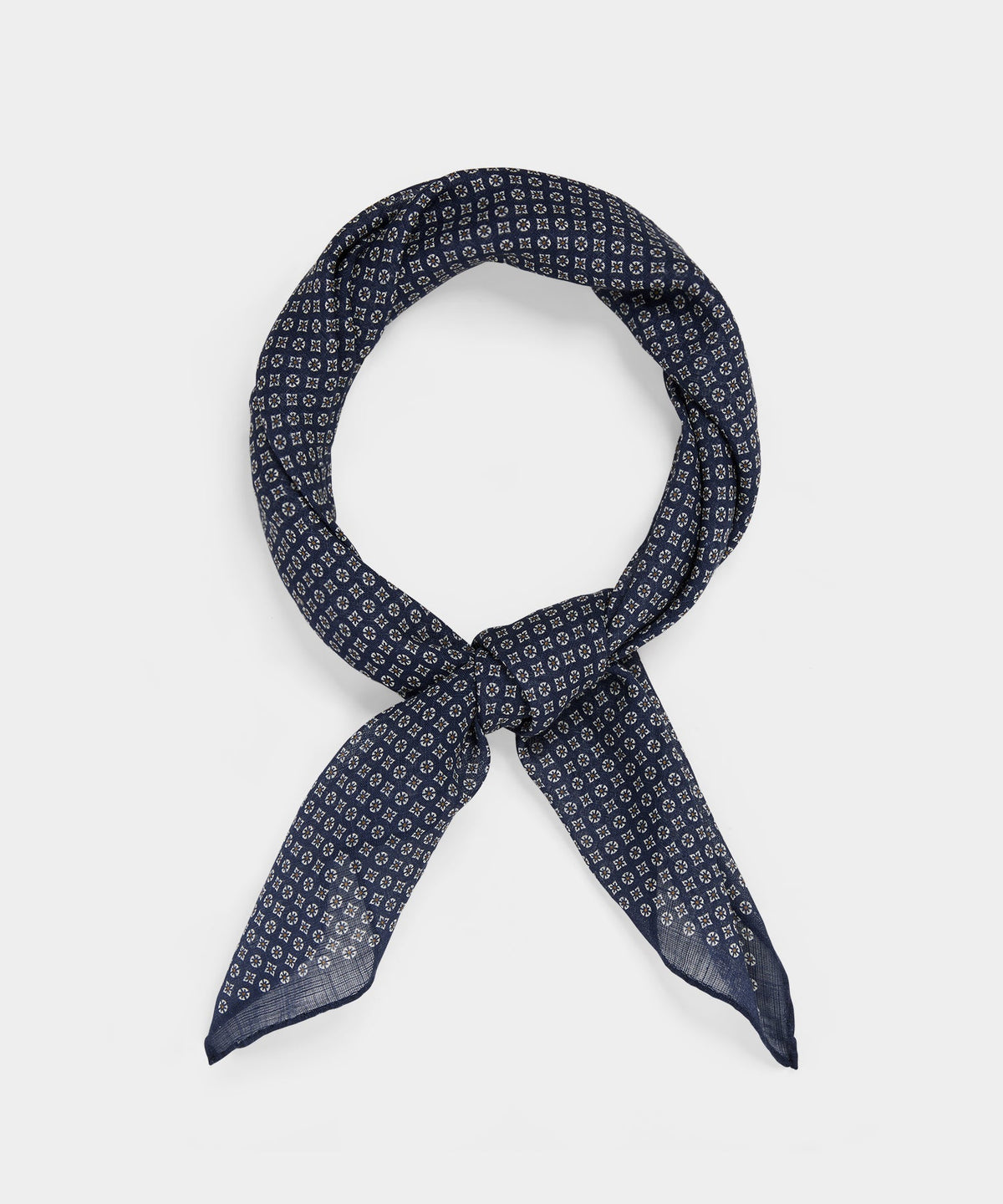 Todd Snyder Italian Micro Geo Neckerchief - Navy