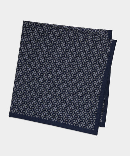 Todd Snyder Italian Micro Geo Neckerchief - Navy