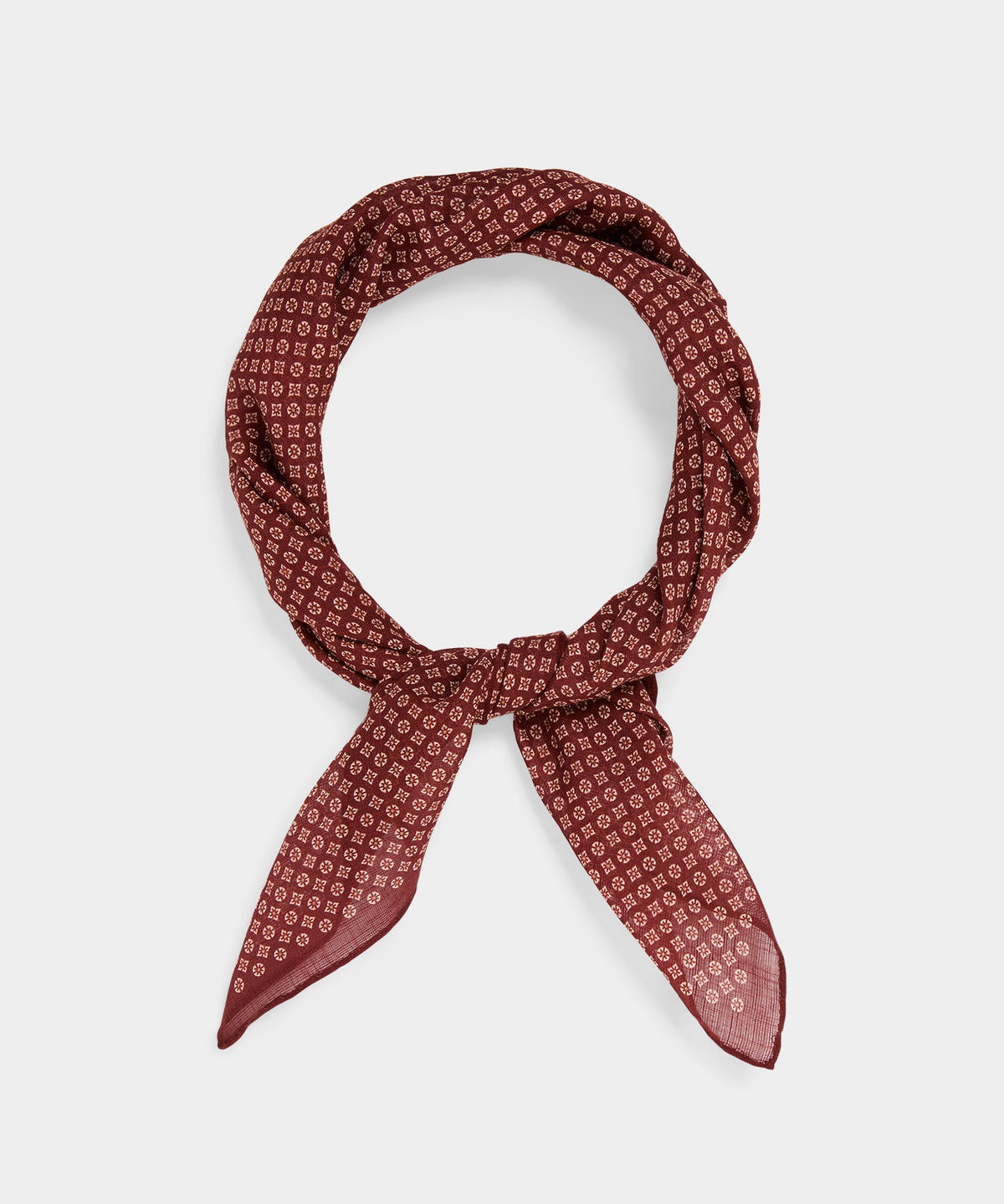 Todd Snyder Italian Micro Geo Neckerchief - Red