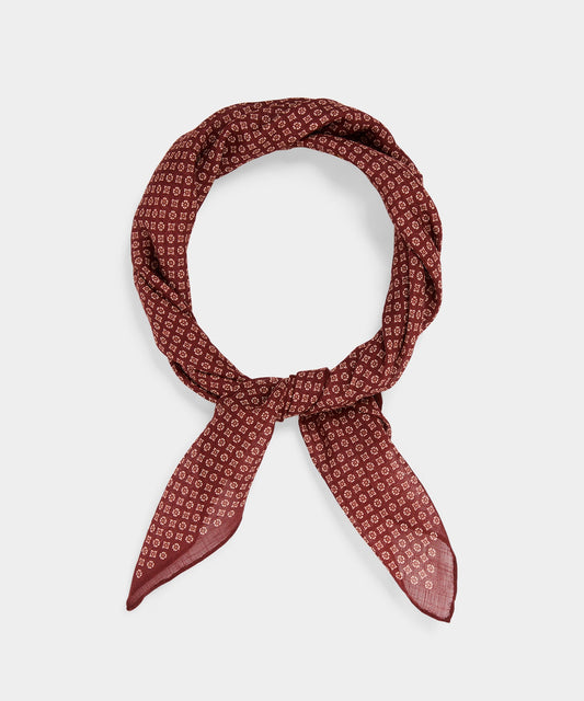 Todd Snyder Italian Micro Geo Neckerchief - Red