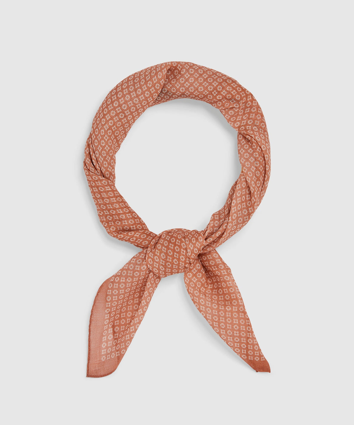 Todd Snyder Italian Petal Neat Neckerchief - Tuscan Terracotta