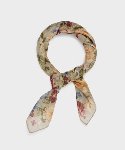 Todd Snyder Italian Garden Floral Neckerchief - Washed Mint