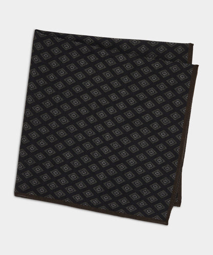 Todd Snyder Italian Wool Diamond Neckerchief - Black