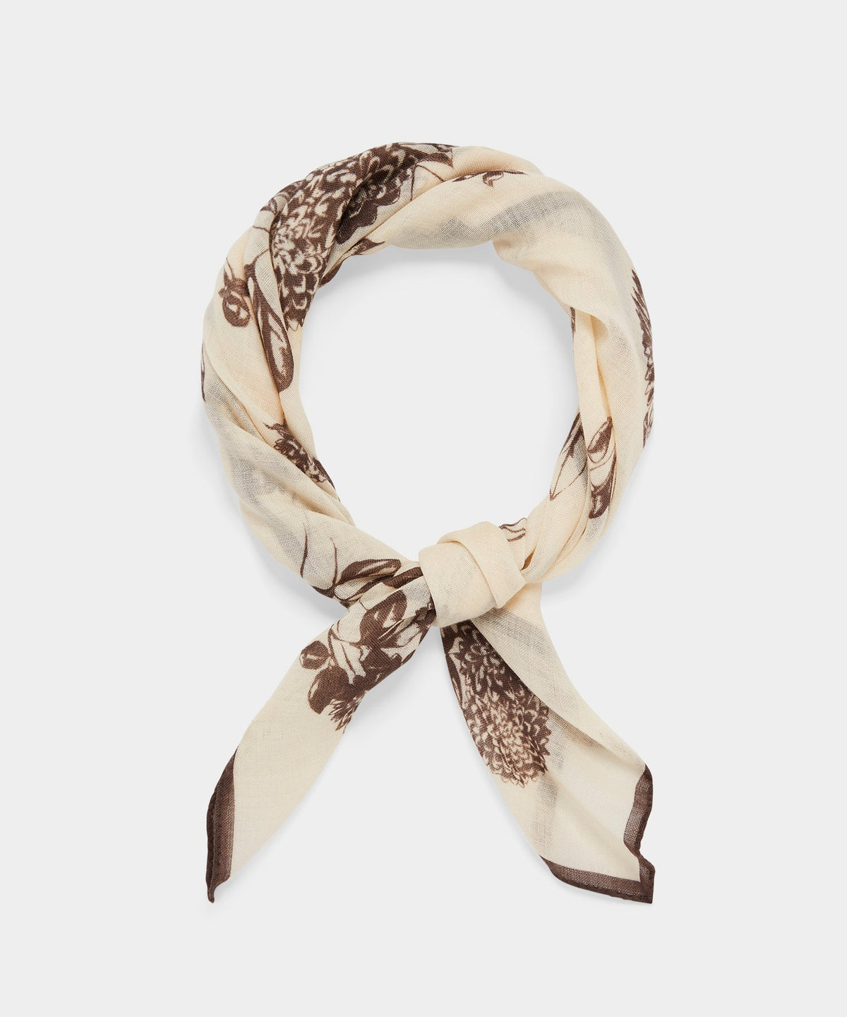 Todd Snyder Italian Wool Floral Neckerchief - Black