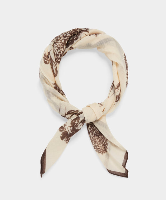 Todd Snyder Italian Wool Floral Neckerchief - Black