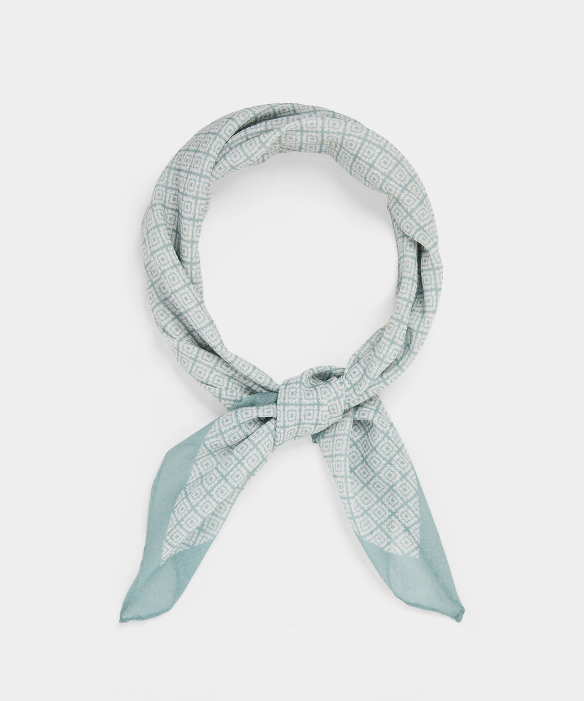 Todd Snyder Italian Geo Neckerchief - Light Blue