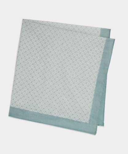 Todd Snyder Italian Geo Neckerchief - Light Blue
