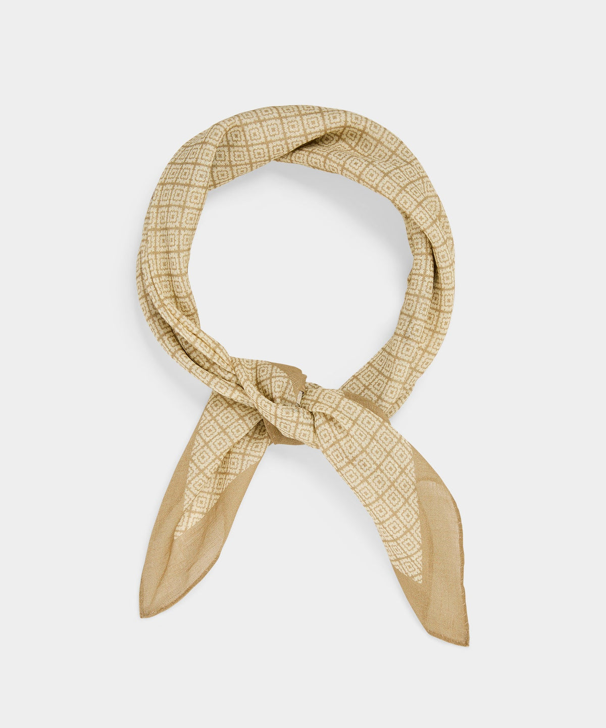 Todd Snyder Italian Geo Neckerchief - Light Brown