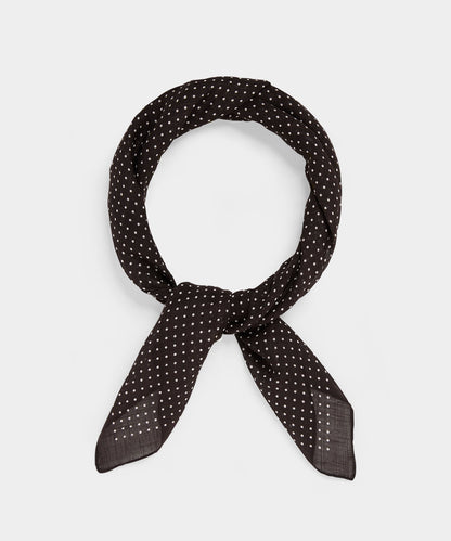 Todd Snyder Italian Dot Neckerchief - Dark Brown