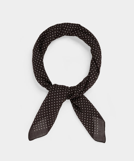 Todd Snyder Italian Dot Neckerchief - Dark Brown