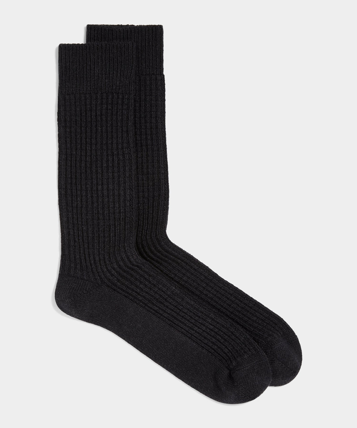 Todd Snyder Cotton Waffle Sock - Black