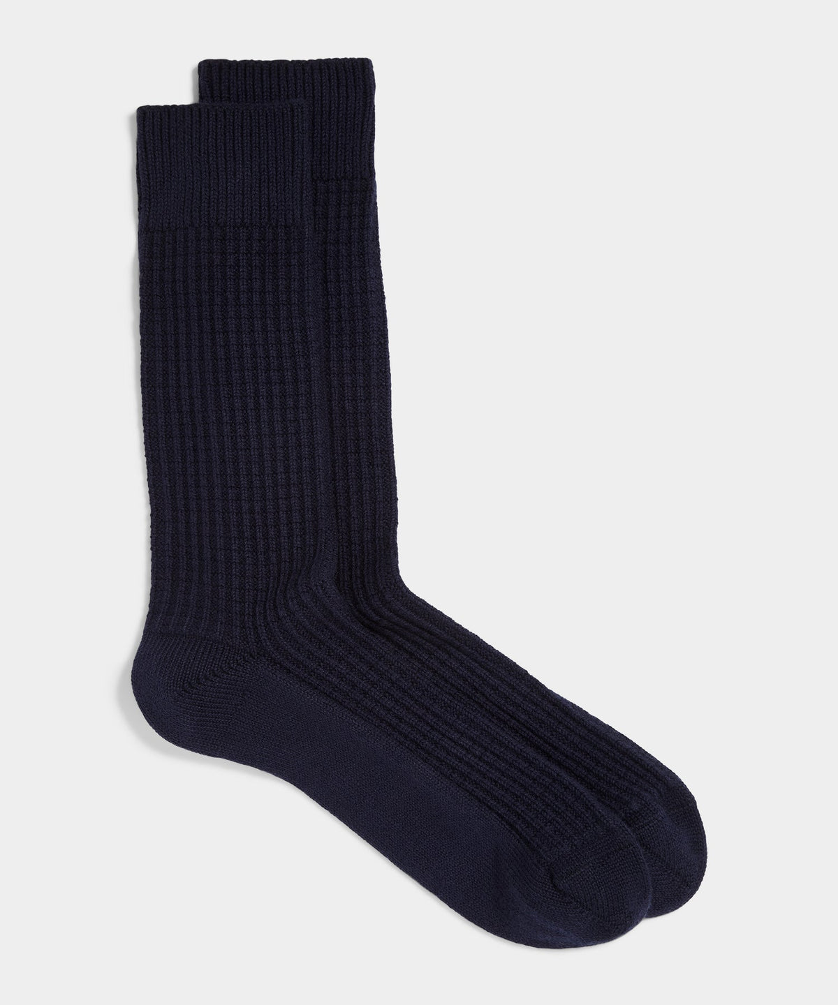 Todd Snyder Cotton Waffle Sock - Navy