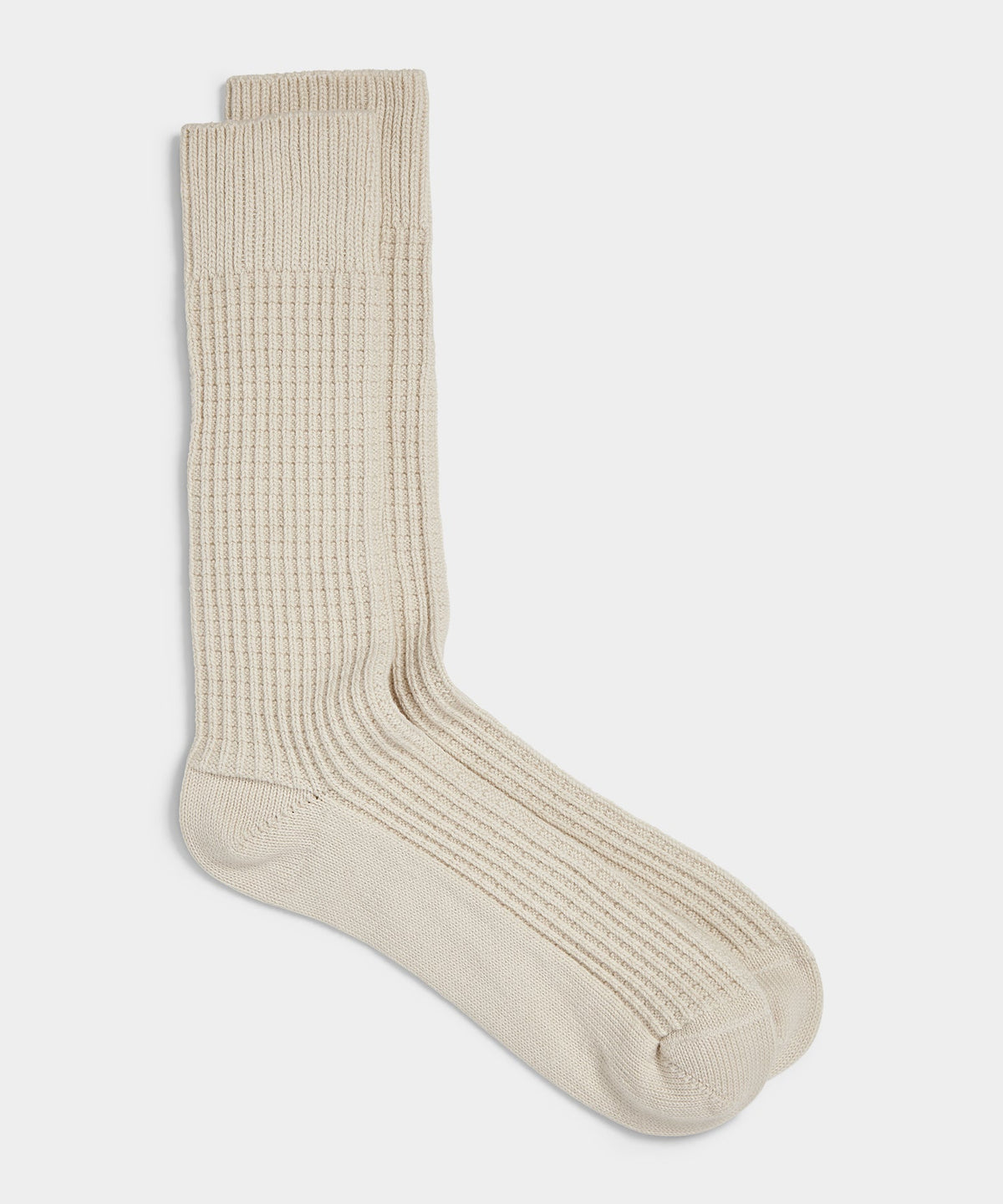 Todd Snyder Cotton Waffle Sock - Bisque