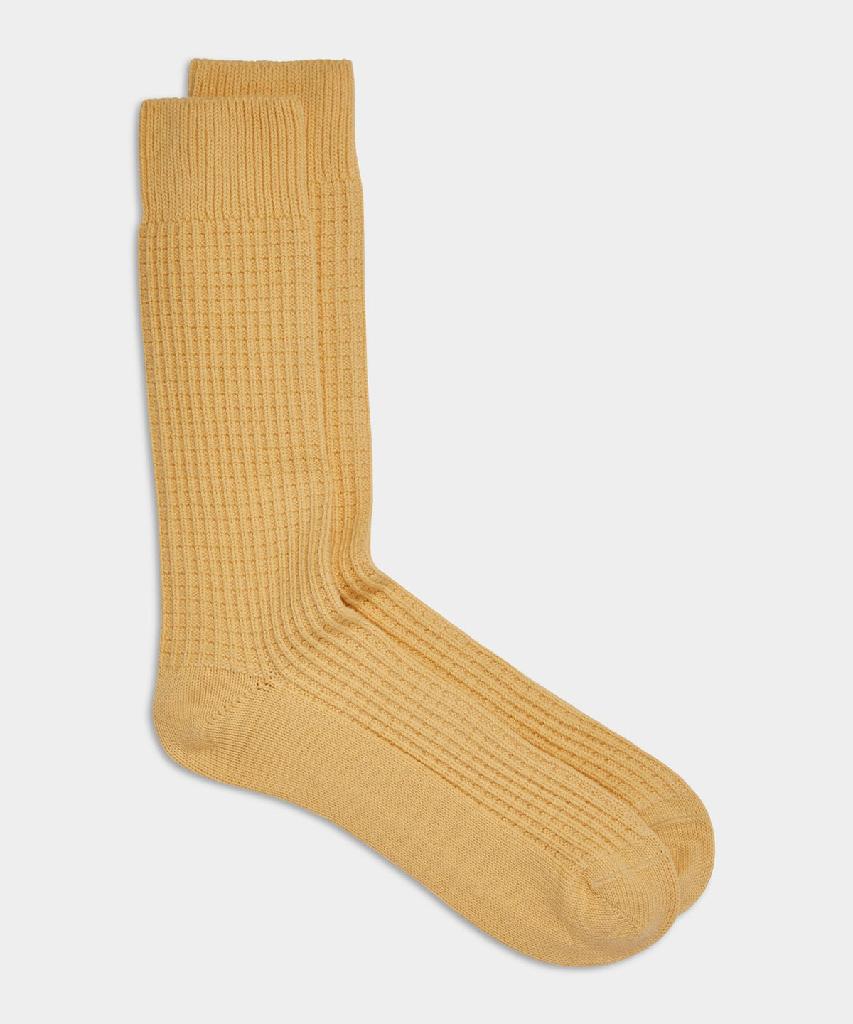 Todd Snyder Cotton Waffle Sock - Pale Yellow