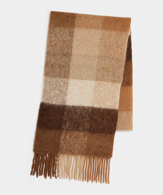 Todd Snyder Oversized Plaid Scarf - Brown