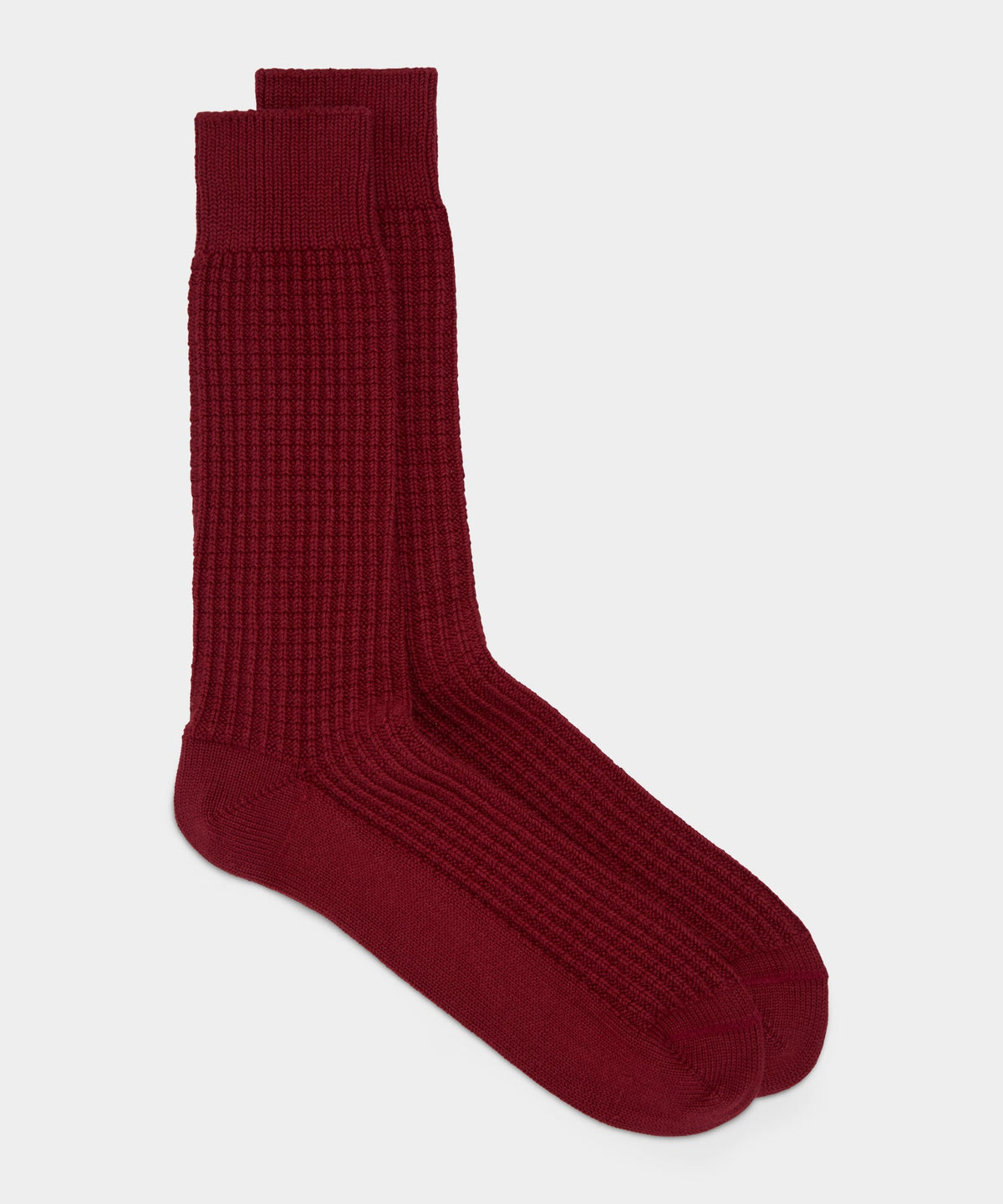 Todd Snyder Cotton Waffle Sock - Russett Red
