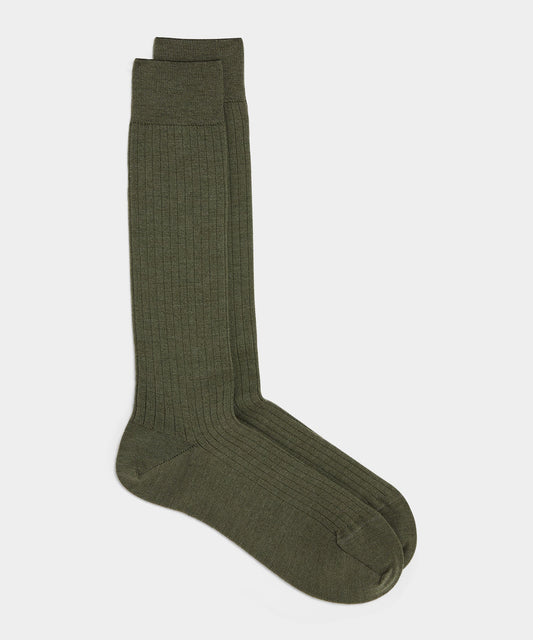 Todd Snyder Merino Dress Sock - Olive
