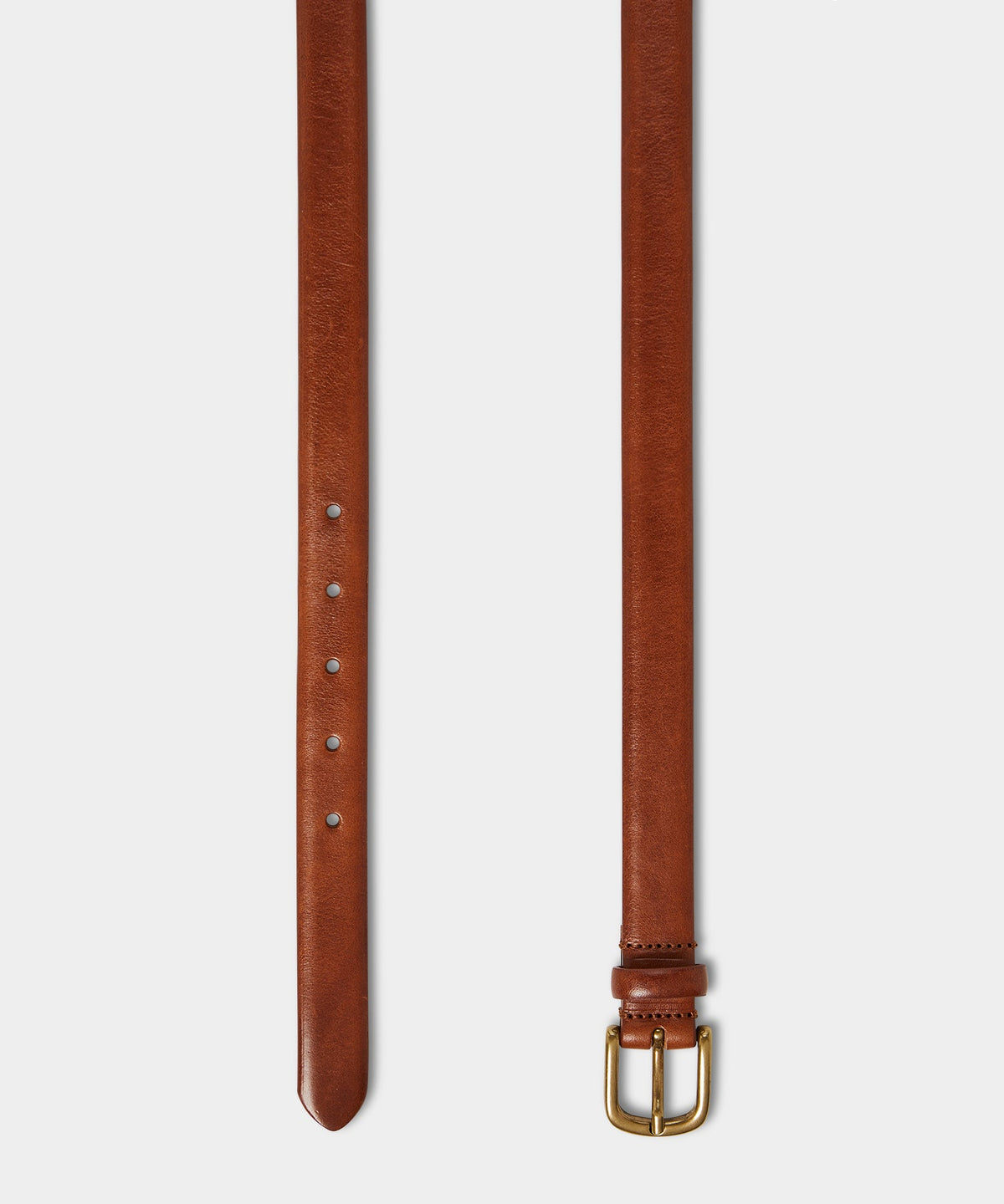 Todd Snyder Italian Beveled Edge Leather Belt - Warm Cognac