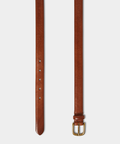 Todd Snyder Italian Beveled Edge Leather Belt - Warm Cognac