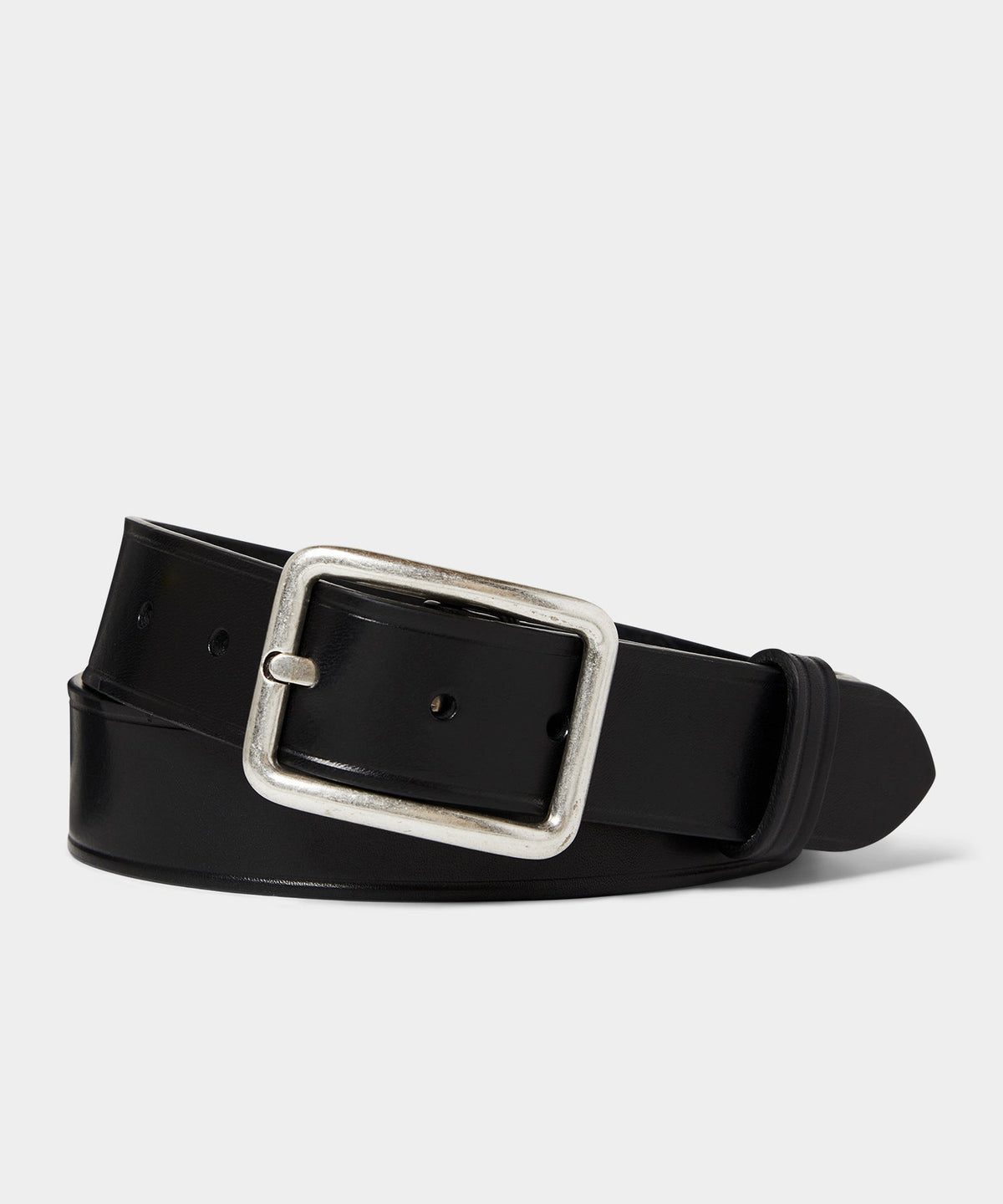 Todd Snyder Italian Wide Leather Belt - Black