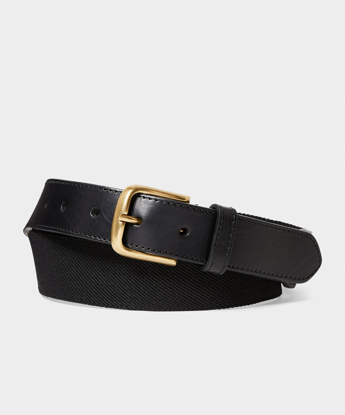 Todd Snyder Italian Webbed Cotton Belt - Black