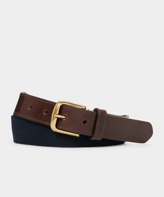 Todd Snyder Italian Webbed Cotton Belt - Navy
