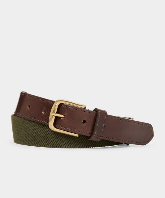 Todd Snyder Italian Webbed Cotton Belt - Tent Green