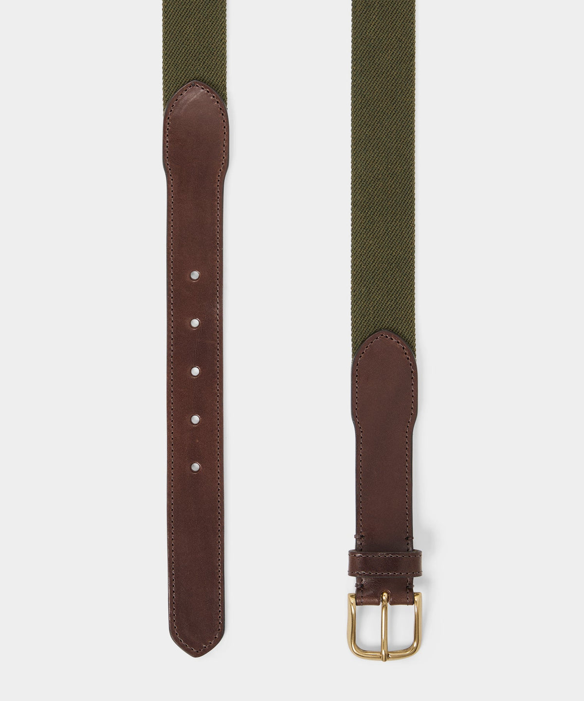 Todd Snyder Italian Webbed Cotton Belt - Tent Green