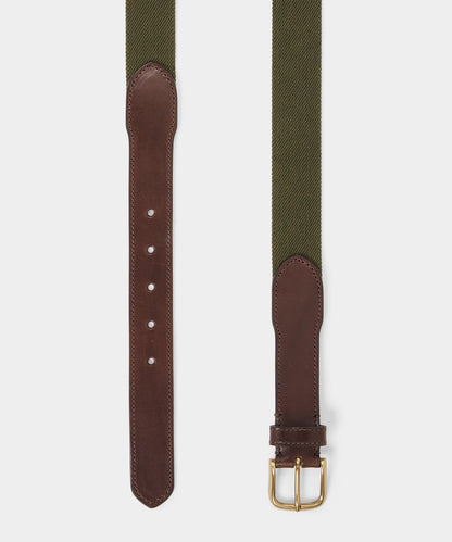 Todd Snyder Italian Webbed Cotton Belt - Tent Green