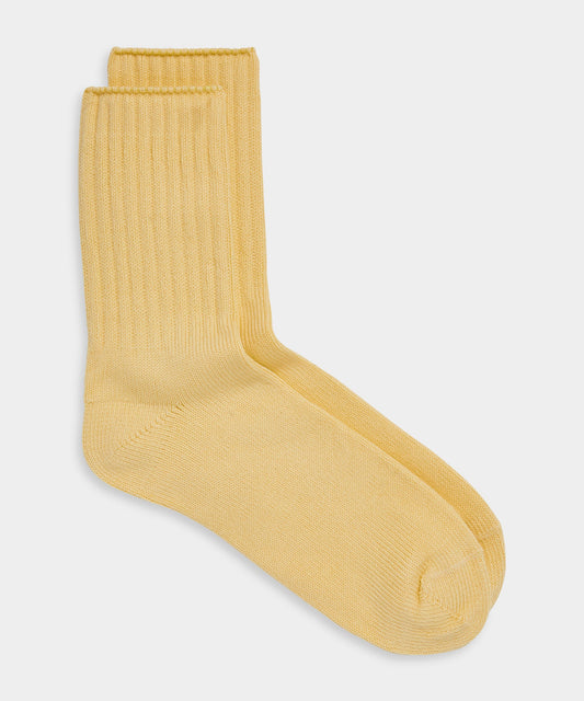 Todd Snyder Cotton Ankle Sock - Pale Yellow