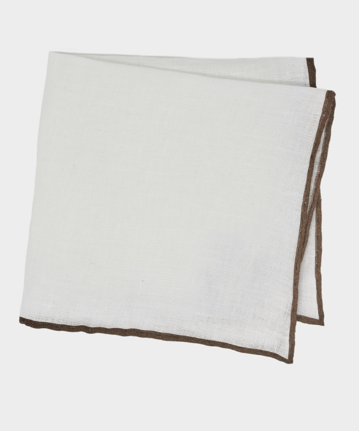 Todd Snyder Italian Tipped Linen Pocket Square - Dark Brown
