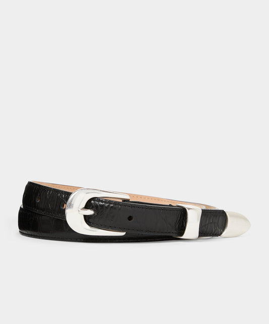 Todd Snyder Tipped Western Belt - Black