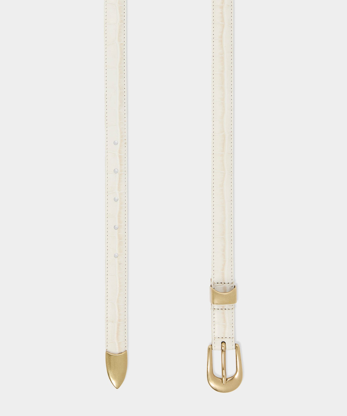 Todd Snyder Tipped Western Belt - White